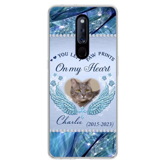 Custom Personalized Memorial Phone Case - Upload Photo - Memorial Gift Idea For Dog/ Cat Lover - You Left Paw Prints On My Heart Case for Xiaomi/ Huawei/ Oppo