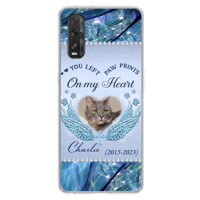 Custom Personalized Memorial Phone Case - Upload Photo - Memorial Gift Idea For Dog/ Cat Lover - You Left Paw Prints On My Heart Case for Xiaomi/ Huawei/ Oppo