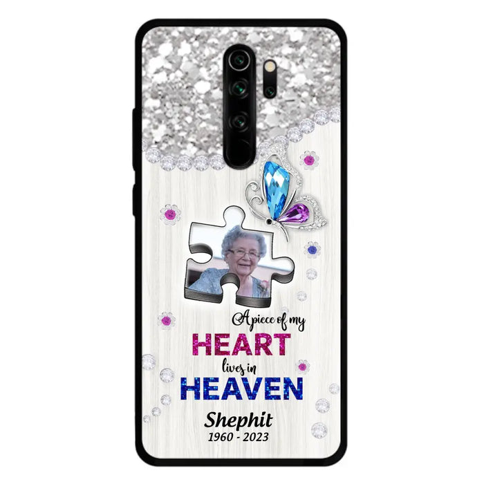 Custom Personalized Memorial Phone Case - Upload Photo - Memorial Gift Idea For Family Member - A Piece Of My Heart Lives In Heaven - Case for Xiaomi/ Oppo/ Huawei