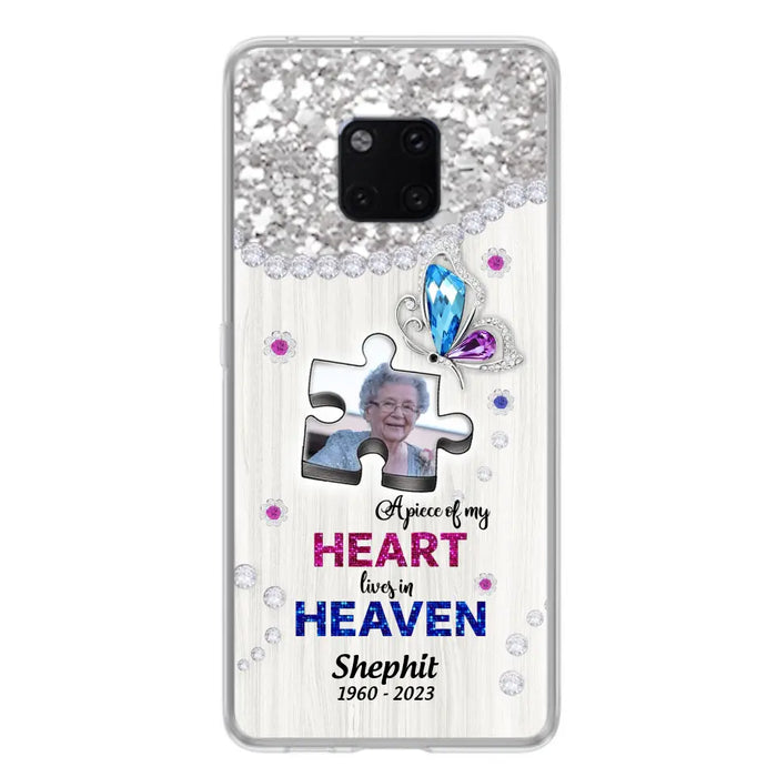 Custom Personalized Memorial Phone Case - Upload Photo - Memorial Gift Idea For Family Member - A Piece Of My Heart Lives In Heaven - Case for Xiaomi/ Oppo/ Huawei