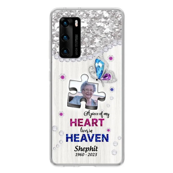 Custom Personalized Memorial Phone Case - Upload Photo - Memorial Gift Idea For Family Member - A Piece Of My Heart Lives In Heaven - Case for Xiaomi/ Oppo/ Huawei