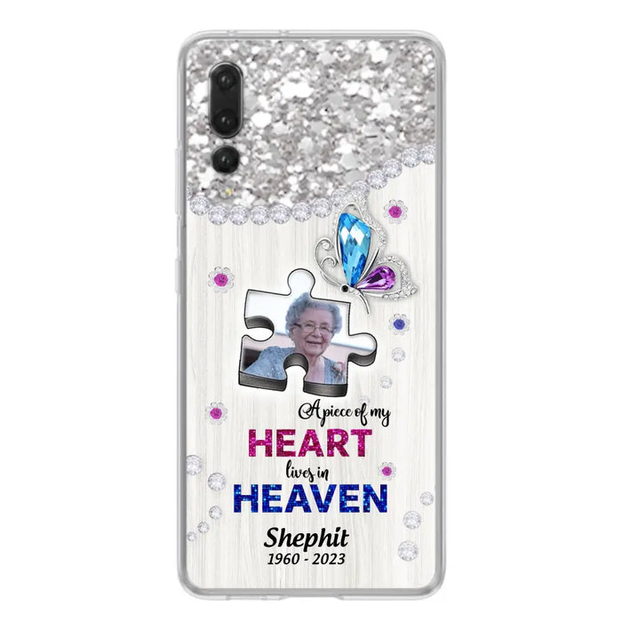 Custom Personalized Memorial Phone Case - Upload Photo - Memorial Gift Idea For Family Member - A Piece Of My Heart Lives In Heaven - Case for Xiaomi/ Oppo/ Huawei