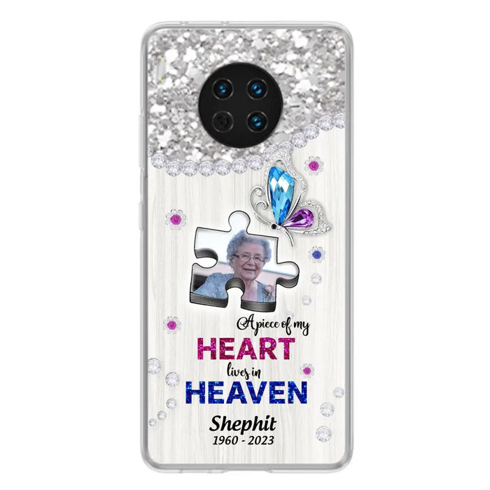 Custom Personalized Memorial Phone Case - Upload Photo - Memorial Gift Idea For Family Member - A Piece Of My Heart Lives In Heaven - Case for Xiaomi/ Oppo/ Huawei