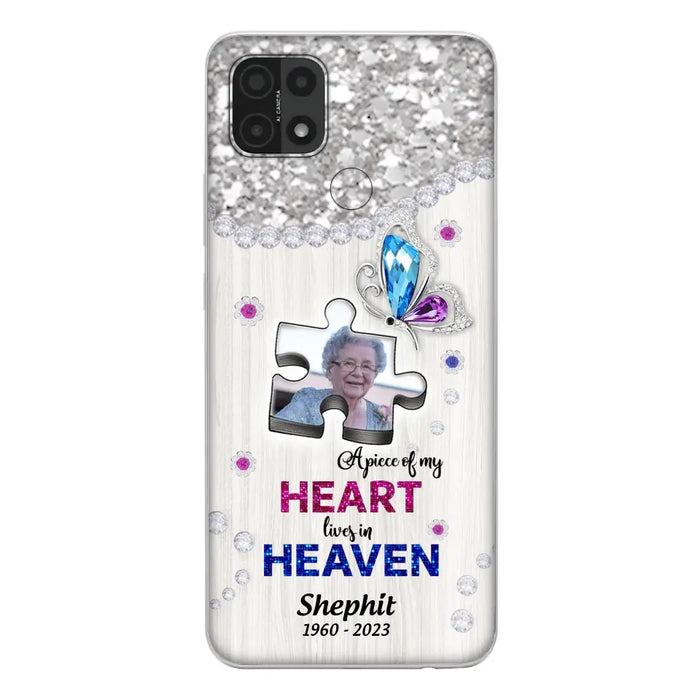 Custom Personalized Memorial Phone Case - Upload Photo - Memorial Gift Idea For Family Member - A Piece Of My Heart Lives In Heaven - Case for Xiaomi/ Oppo/ Huawei