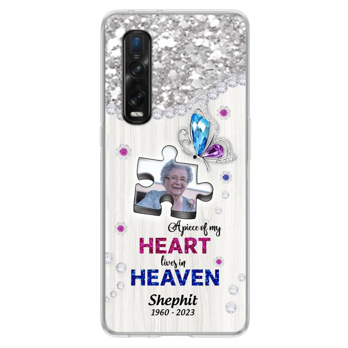 Custom Personalized Memorial Phone Case - Upload Photo - Memorial Gift Idea For Family Member - A Piece Of My Heart Lives In Heaven - Case for Xiaomi/ Oppo/ Huawei