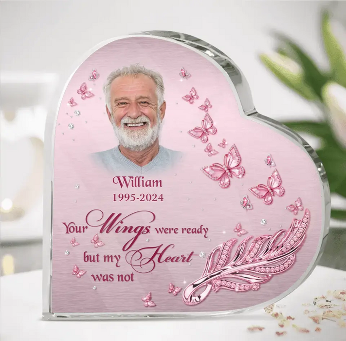 Custom Personalized Memorial Crystal Heart - Upload Photo - Memorial Gift Idea for Mother's Day/ Father's Day - Those We Love Don't Go Away