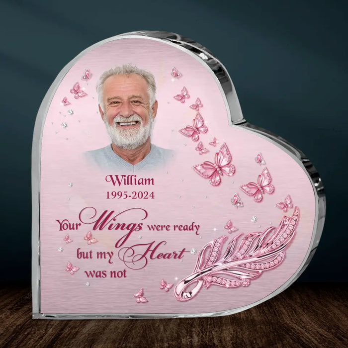 Custom Personalized Memorial Crystal Heart - Upload Photo - Memorial Gift Idea for Mother's Day/ Father's Day - Those We Love Don't Go Away