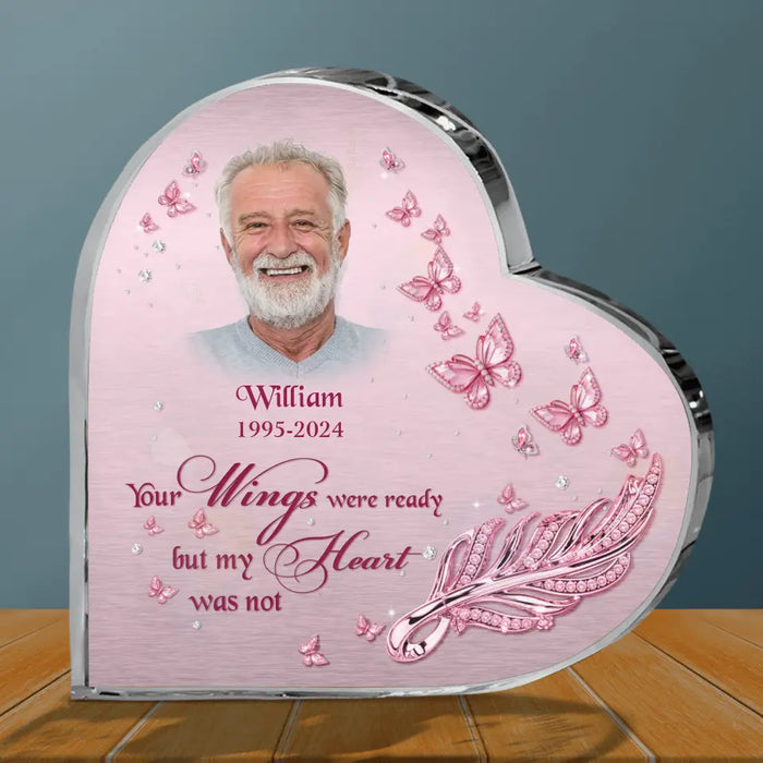 Custom Personalized Memorial Crystal Heart - Upload Photo - Memorial Gift Idea for Mother's Day/ Father's Day - Those We Love Don't Go Away