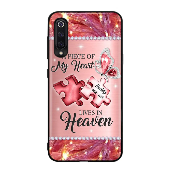 Custom Personalized Memorial Phone Case - Memorial Gift Idea for Father's Day - A Piece Of My Heart Lives In Heaven - Case for Xiaomi/Huawei/Oppo