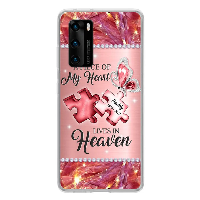 Custom Personalized Memorial Phone Case - Memorial Gift Idea for Father's Day - A Piece Of My Heart Lives In Heaven - Case for Xiaomi/Huawei/Oppo