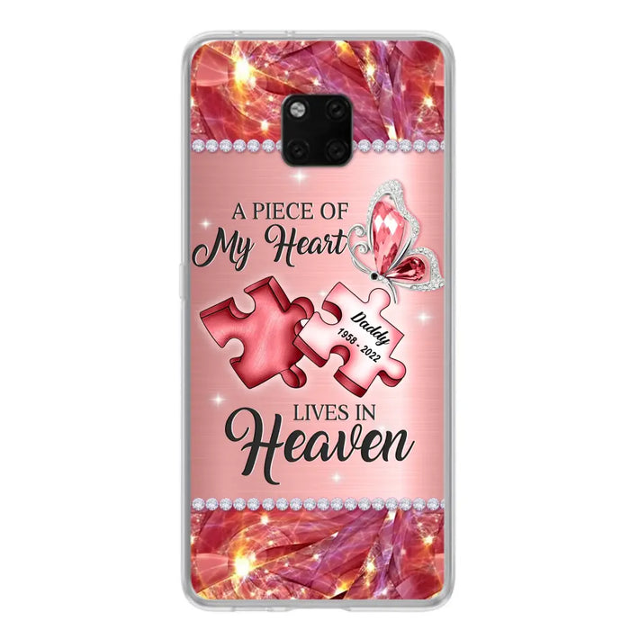 Custom Personalized Memorial Phone Case - Memorial Gift Idea for Father's Day - A Piece Of My Heart Lives In Heaven - Case for Xiaomi/Huawei/Oppo