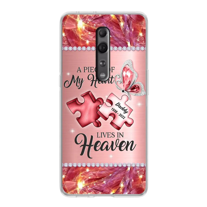 Custom Personalized Memorial Phone Case - Memorial Gift Idea for Father's Day - A Piece Of My Heart Lives In Heaven - Case for Xiaomi/Huawei/Oppo