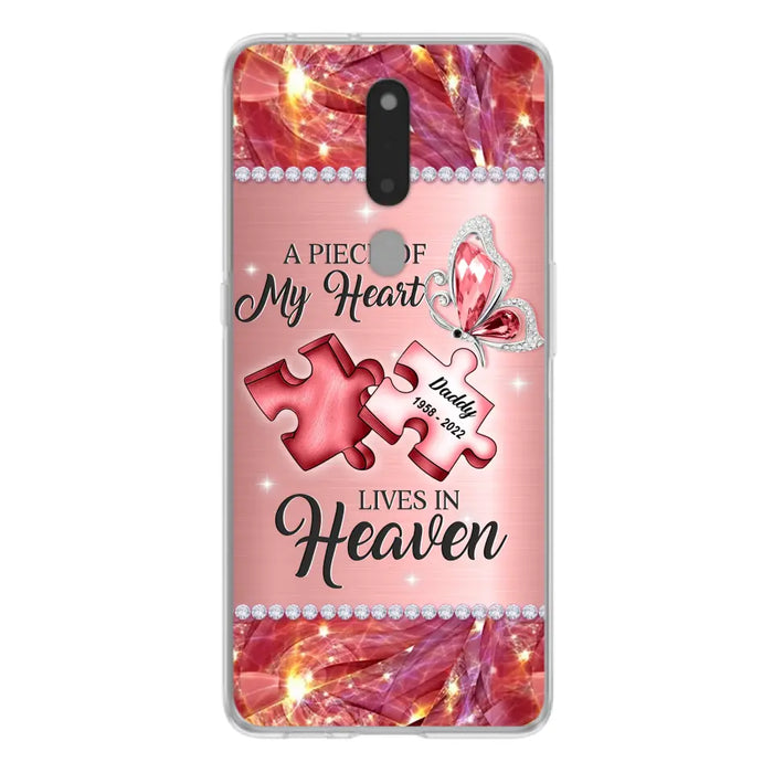 Custom Personalized Memorial Phone Case - Memorial Gift Idea for Father's Day - A Piece Of My Heart Lives In Heaven - Case for Xiaomi/Huawei/Oppo