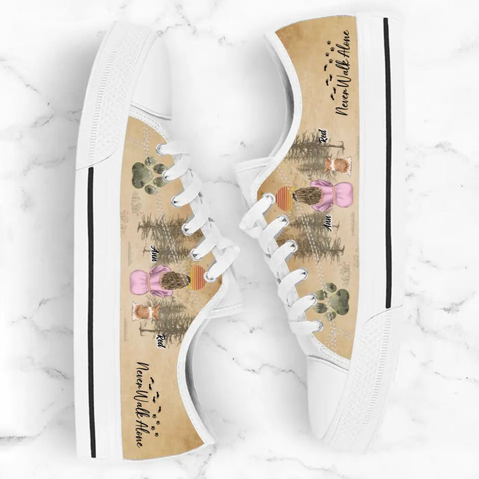 Personalized Dog Mom Sneakers - Mother's Day Gift For Dog Mom - Upto 4 Dogs