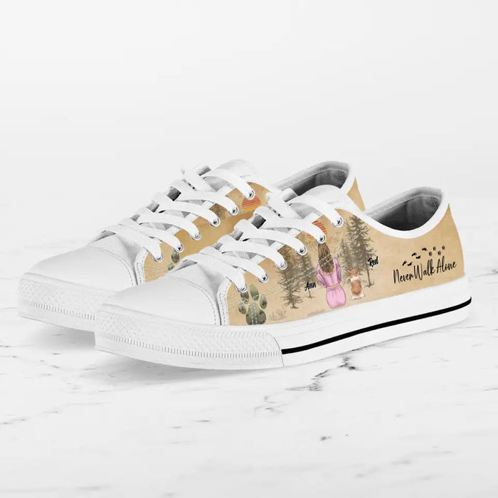 Personalized Dog Mom Sneakers - Mother's Day Gift For Dog Mom - Upto 4 Dogs