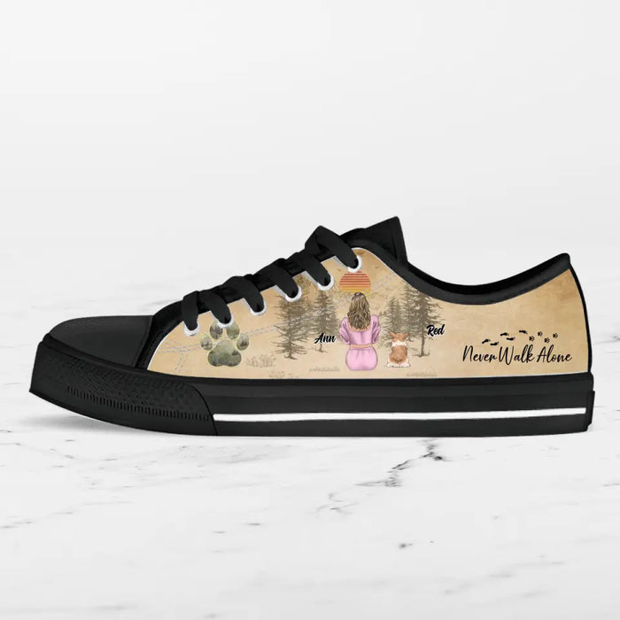 Personalized Dog Mom Sneakers - Mother's Day Gift For Dog Mom - Upto 4 Dogs