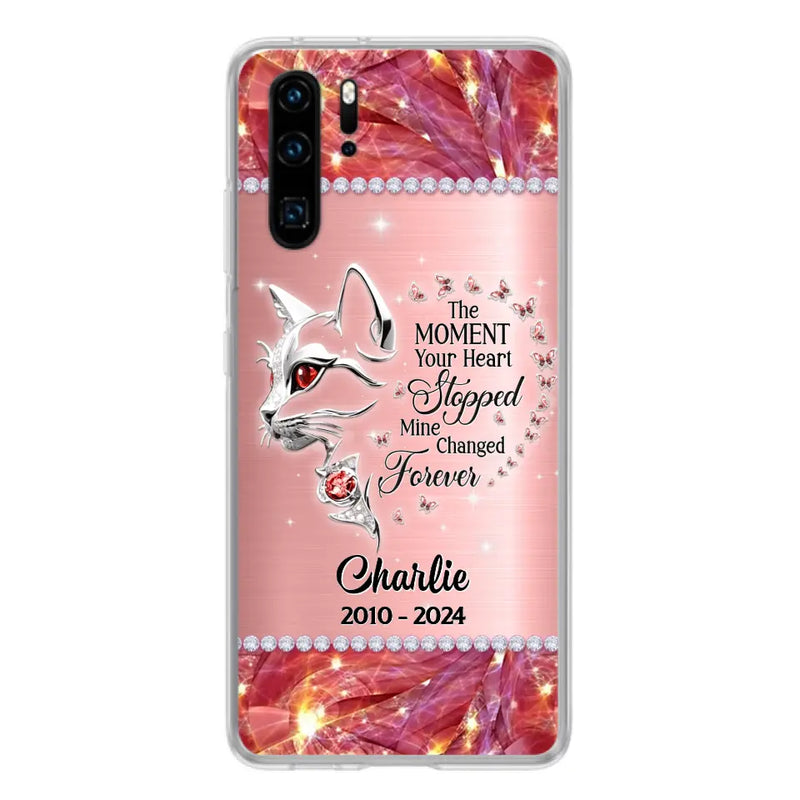 Custom Personalized Memorial Cat Phone Case - Memorial Gift For Cat Lover - The Moment Your Heart Stopped Mine Changed Forever - Case for Xiaomi/ Oppo/ Huawei