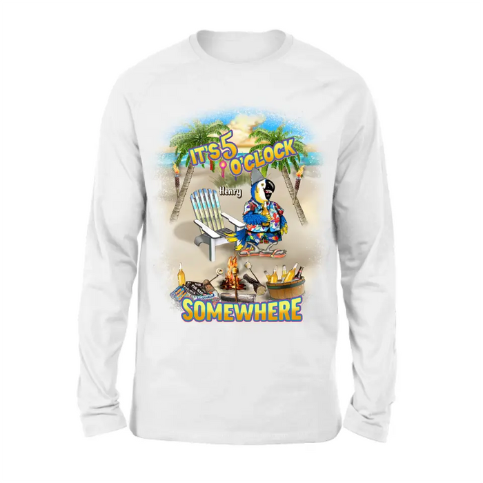 Personalized Summer Shirt/Hoodie - Up to 5 Names - Gitt Idea For Summer/Friends/Family - It's 5 O'clock Somewhere