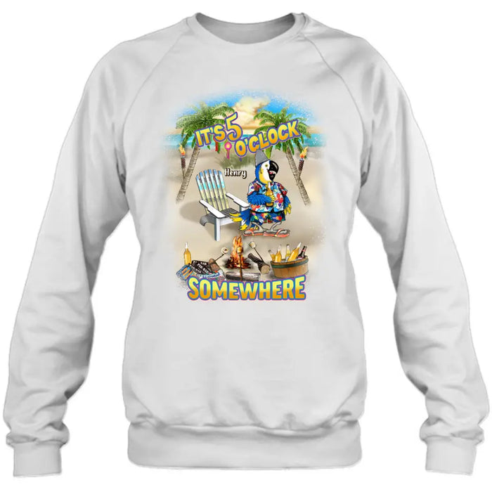 Personalized Summer Shirt/Hoodie - Up to 5 Names - Gitt Idea For Summer/Friends/Family - It's 5 O'clock Somewhere