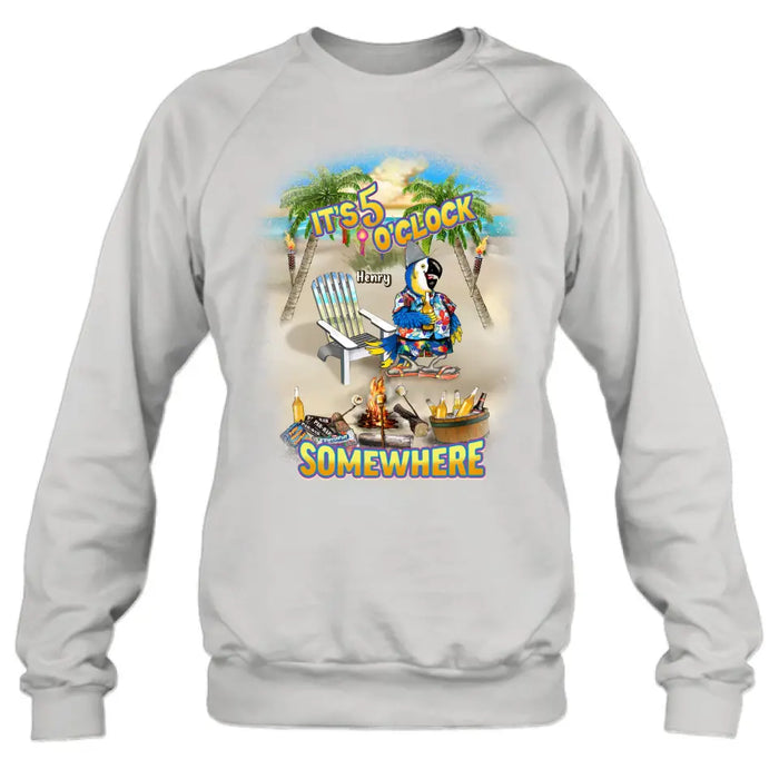 Personalized Summer Shirt/Hoodie - Up to 5 Names - Gitt Idea For Summer/Friends/Family - It's 5 O'clock Somewhere
