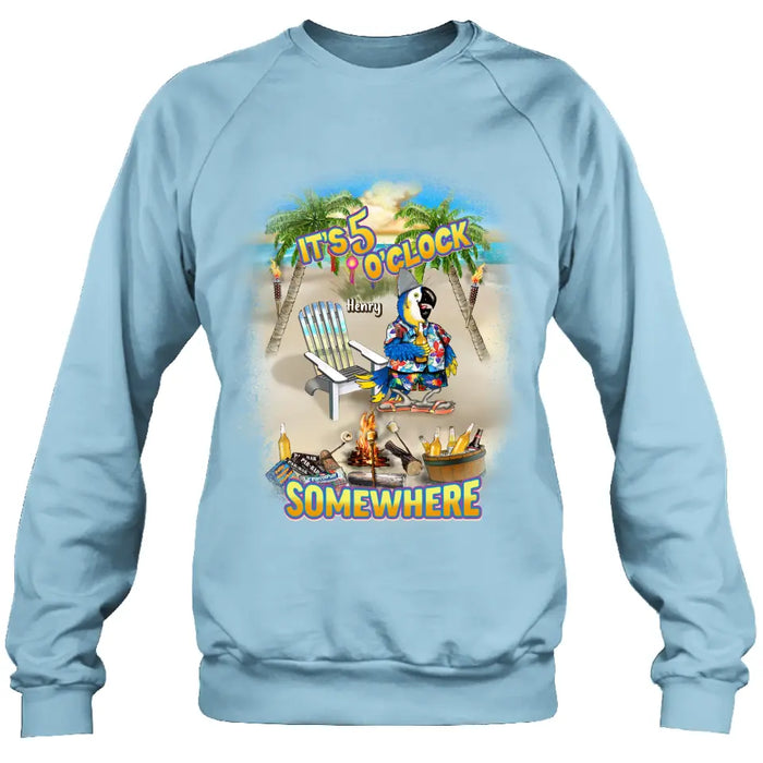 Personalized Summer Shirt/Hoodie - Up to 5 Names - Gitt Idea For Summer/Friends/Family - It's 5 O'clock Somewhere