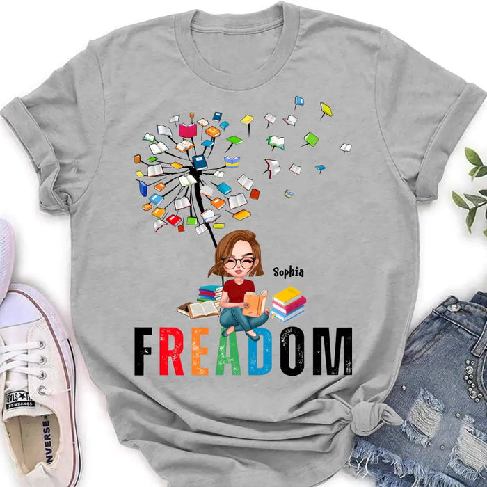 Personalized Freadom Book Lover T-Shirt/Hoodie - Gift Idea For Reading Lover
