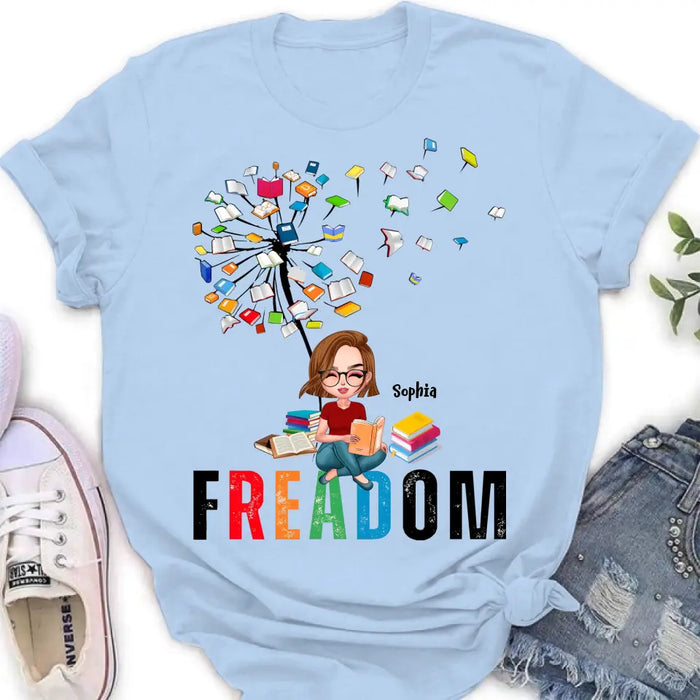 Personalized Freadom Book Lover T-Shirt/Hoodie - Gift Idea For Reading Lover