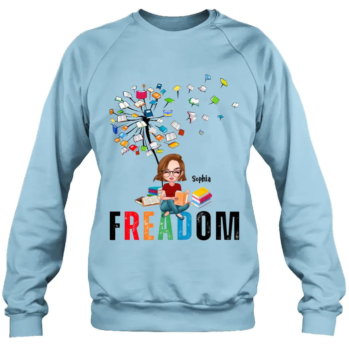 Personalized Freadom Book Lover T-Shirt/Hoodie - Gift Idea For Reading Lover