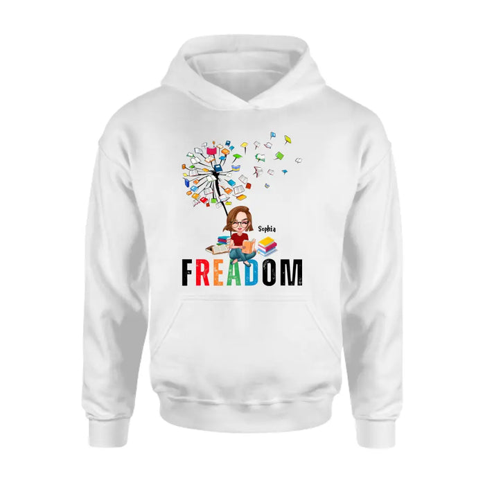 Personalized Freadom Book Lover T-Shirt/Hoodie - Gift Idea For Reading Lover