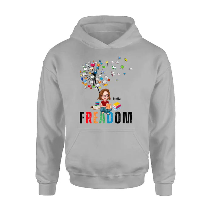 Personalized Freadom Book Lover T-Shirt/Hoodie - Gift Idea For Reading Lover