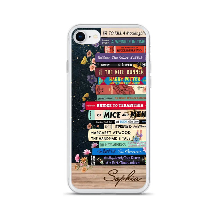 Custom Personalized Books Phone Case - Reading Book Lover Gift Idea - Case For iPhone/ Samsung