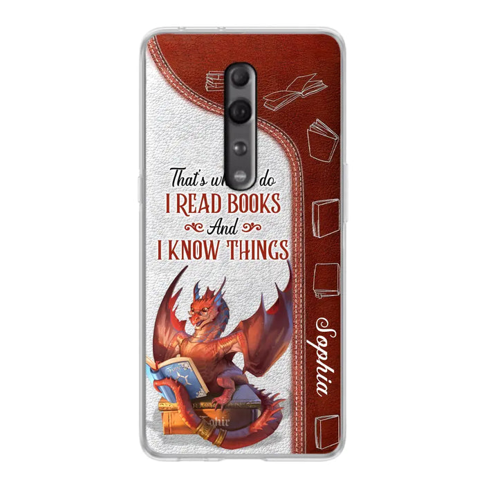 Custom Personalized Red Book Dragon Phone Case - Gift Idea For Book Lovers - That's What I Do I Read Books And I Know Things - Case For Xiaomi/ Oppo/ Huawei