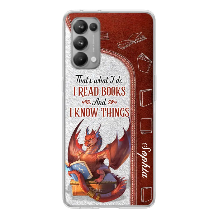 Custom Personalized Red Book Dragon Phone Case - Gift Idea For Book Lovers - That's What I Do I Read Books And I Know Things - Case For Xiaomi/ Oppo/ Huawei