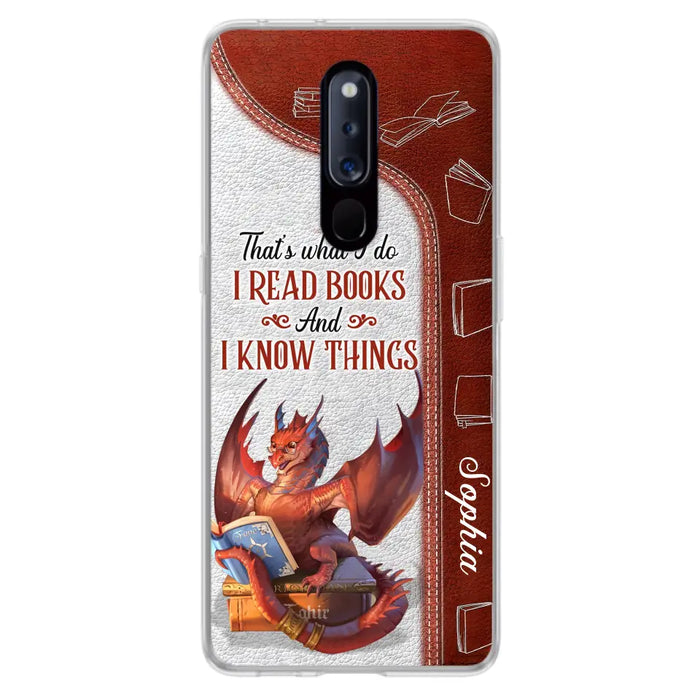 Custom Personalized Red Book Dragon Phone Case - Gift Idea For Book Lovers - That's What I Do I Read Books And I Know Things - Case For Xiaomi/ Oppo/ Huawei