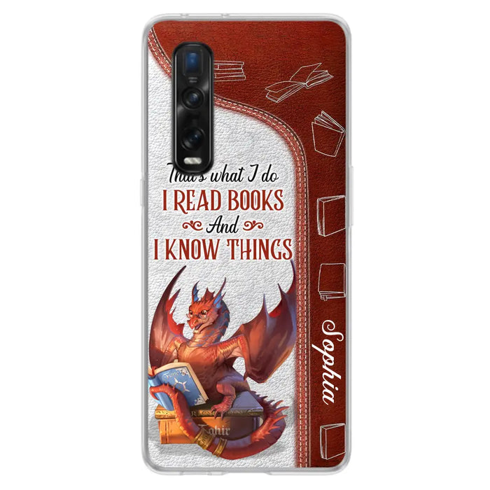 Custom Personalized Red Book Dragon Phone Case - Gift Idea For Book Lovers - That's What I Do I Read Books And I Know Things - Case For Xiaomi/ Oppo/ Huawei