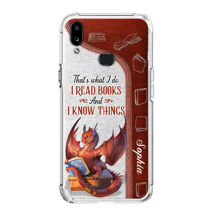Personalized Red Book Dragon Phone Case - Gift Idea For Book Lovers - That's What I Do I Read Books And I Know Things - Case For iPhone/Samsung