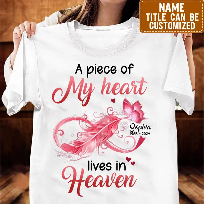 Personalized Memorial Butterfly Infinity Shirt/Hoodie - Memorial Gift Idea For Family Member - I Will Carry You With Me Until I See You Again