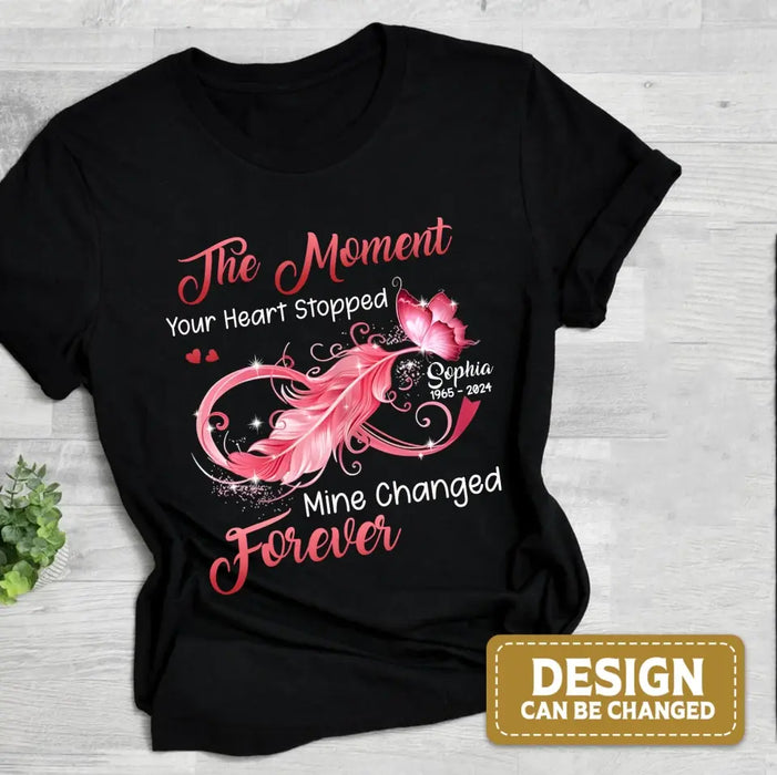 Custom Personalized Memorial Butterfly Infinity Black Shirt/ Hoodie - Memorial Gift Idea For Family Member - I Will Carry You With Me Until I See You Again