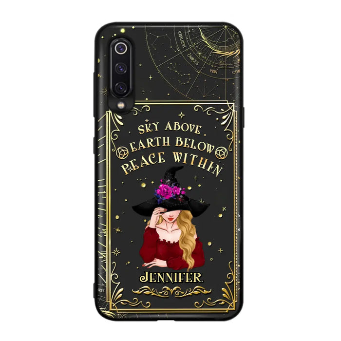 Custom Personalized Witch Tarrot Card Phone Case - Gift Idea For Witch/ Tarrot Lover - Sky Above Earth Below Peace Within - Case For Xiaomi/ Oppo/ Huawei