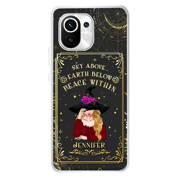 Custom Personalized Witch Tarrot Card Phone Case - Gift Idea For Witch/ Tarrot Lover - Sky Above Earth Below Peace Within - Case For Xiaomi/ Oppo/ Huawei