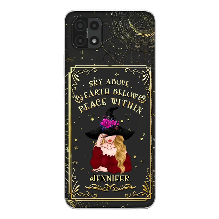 Custom Personalized Witch Tarrot Card Phone Case - Gift Idea For Witch/ Tarrot Lover - Sky Above Earth Below Peace Within - Case For Xiaomi/ Oppo/ Huawei