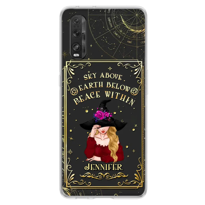 Custom Personalized Witch Tarrot Card Phone Case - Gift Idea For Witch/ Tarrot Lover - Sky Above Earth Below Peace Within - Case For Xiaomi/ Oppo/ Huawei