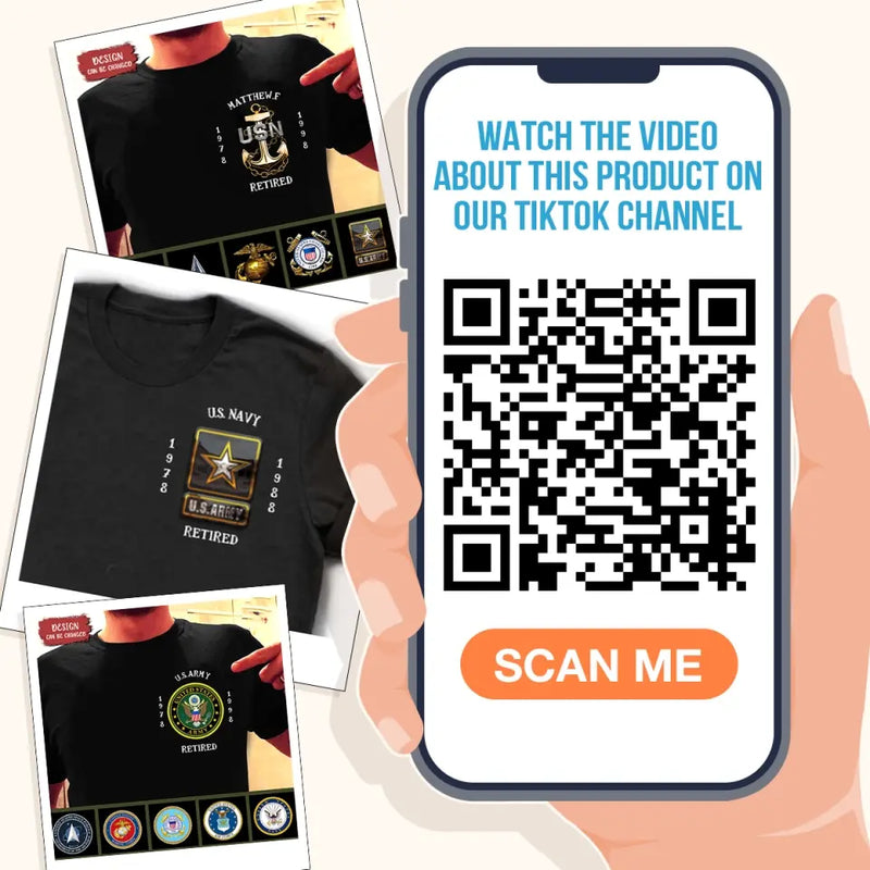 Personalized Retired Veteran Shirt/Hoodie - Father's Day Gift Idea for Veteran