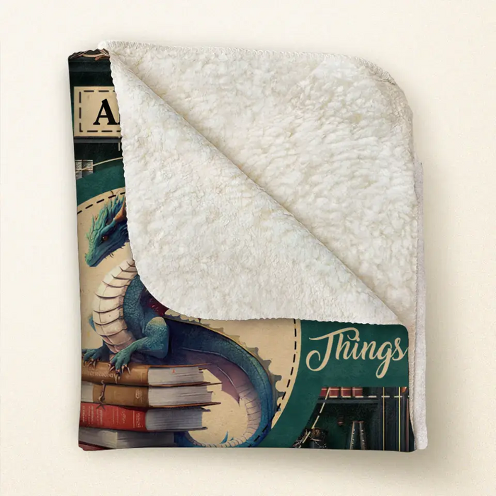 Personalized Reading Book Fleece Throw Blanket/Quilt - Gift Idea For Reading Lover - That's What I Do I Read Books And I Know Things