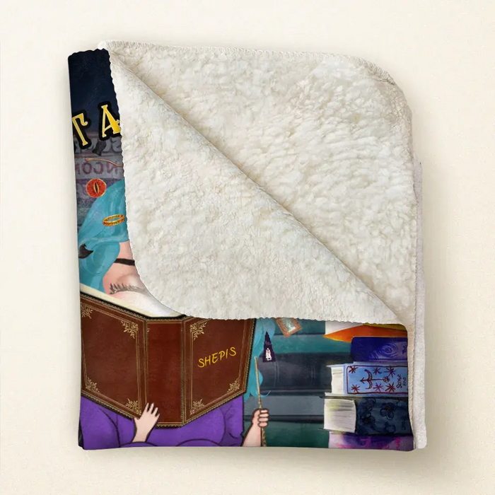 Personalized Reading Book Quilt/Fleece Throw Blanket - Gift Idea For Books Lover - Just A Girl In Her Fantasy Era