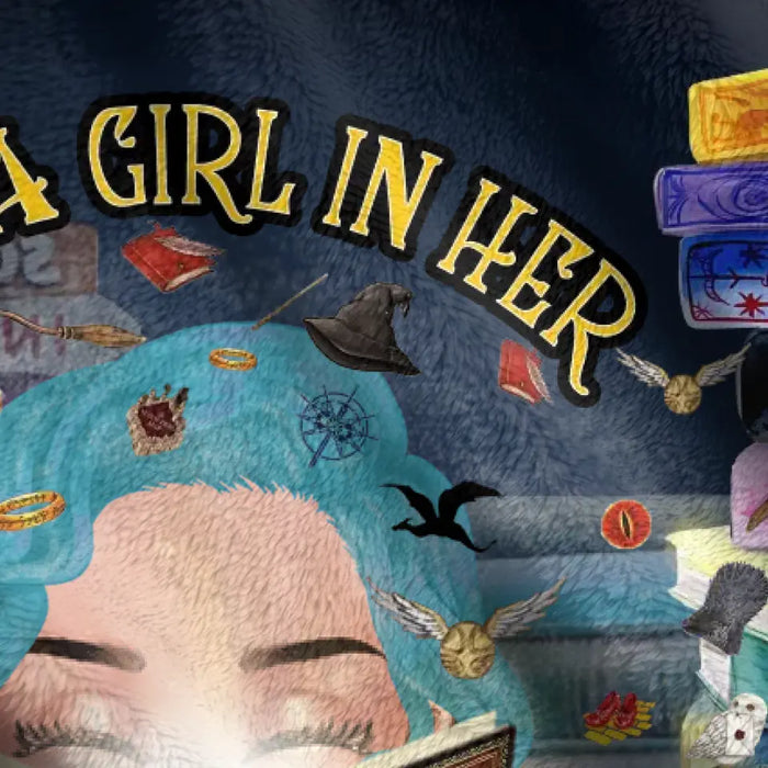 Personalized Reading Book Quilt/Fleece Throw Blanket - Gift Idea For Books Lover - Just A Girl In Her Fantasy Era