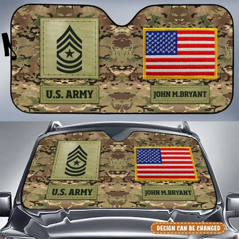 Personalized Veteran Sunshade - Gift Idea To Veteran/Father/Husband