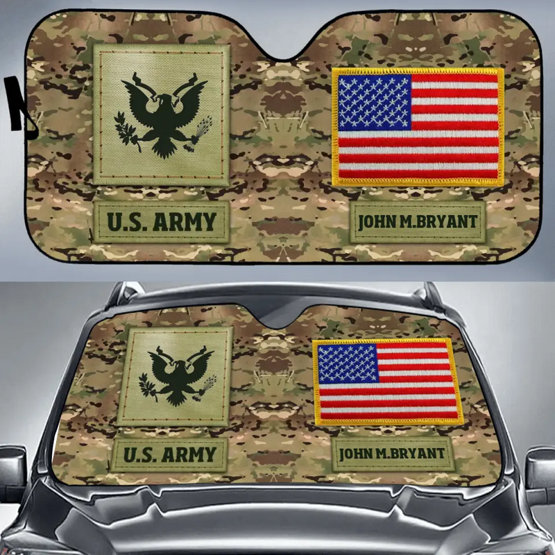Personalized Veteran Sunshade - Gift Idea To Veteran/Father/Husband