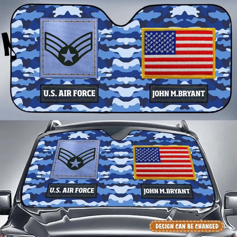 Personalized Veteran Sunshade - Gift Idea To Veteran/Father/Husband