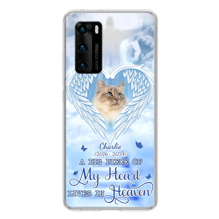 Custom Personalized Memorial Pet Phone Case - Upload Photo - Memorial Gift Idea For Pet Owner - A Big Piece Of My Heart Lives In Heaven - Case For Xiaomi/ Oppo/ Huawei